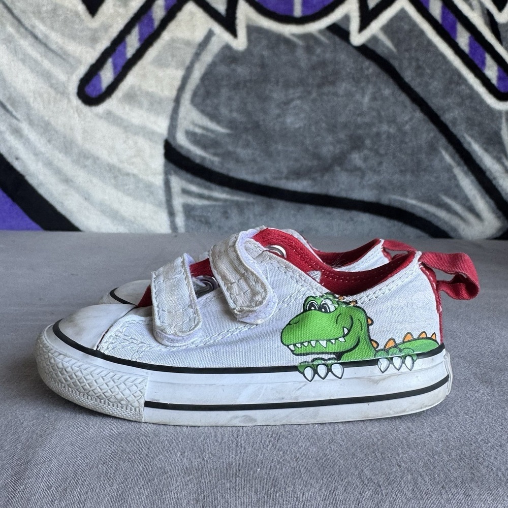 Size 6c - Toddler Converse Chuck Taylor All Star 2V OX 'White Green' 763573C